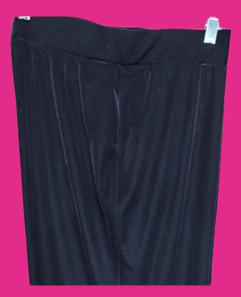 S. Lawrence Velvet Velour High Waisted Loose Leg Trousers Relaxed Fit - Picture 5 of 8